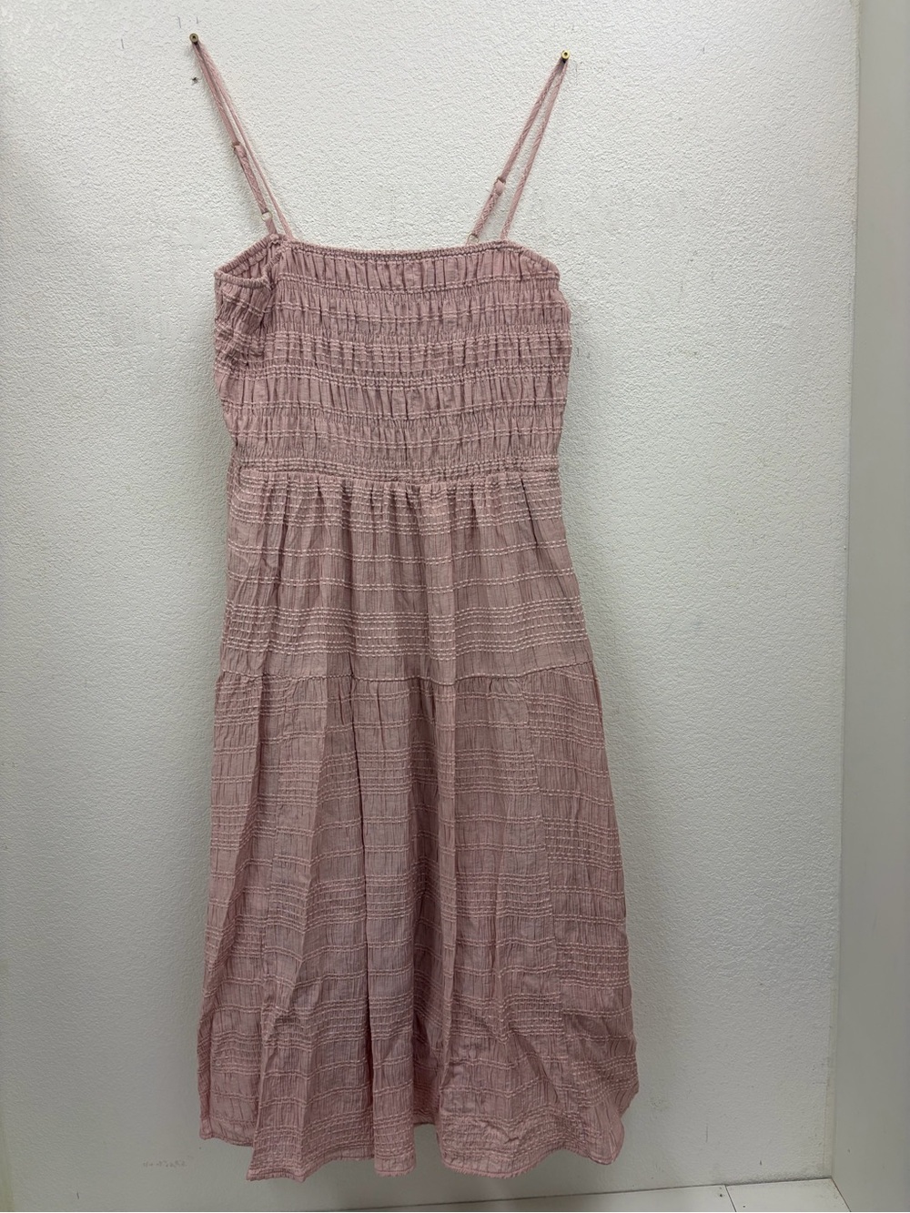 Ava & Viv Blush Pink Smocked Dress Top